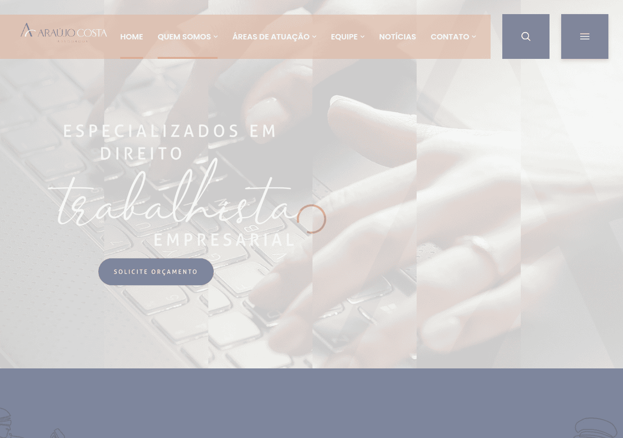 Screenshot of araujocostaadv.com.br