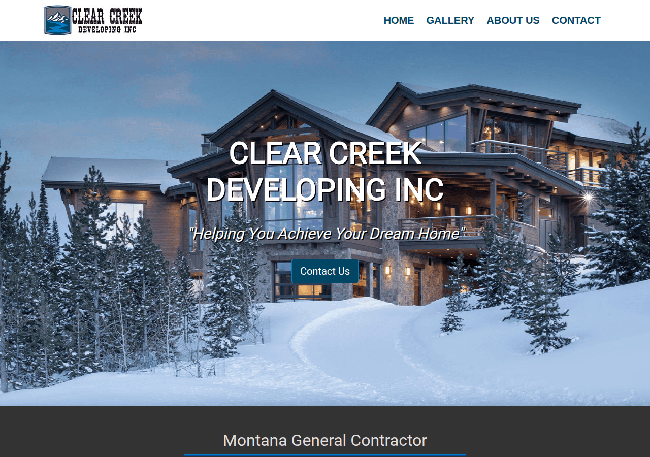 Screenshot of clearcreek-inc.com
