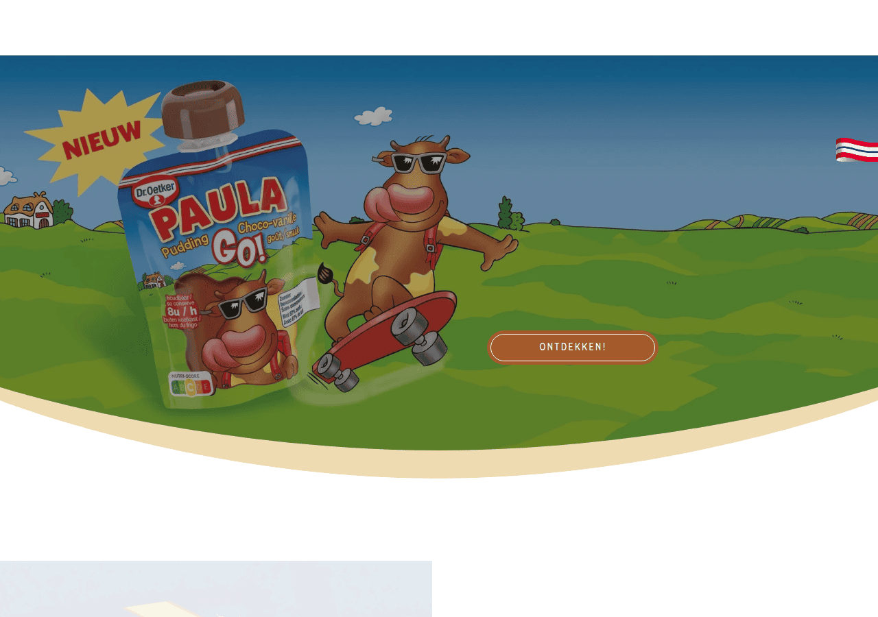 Screenshot of oetker.be