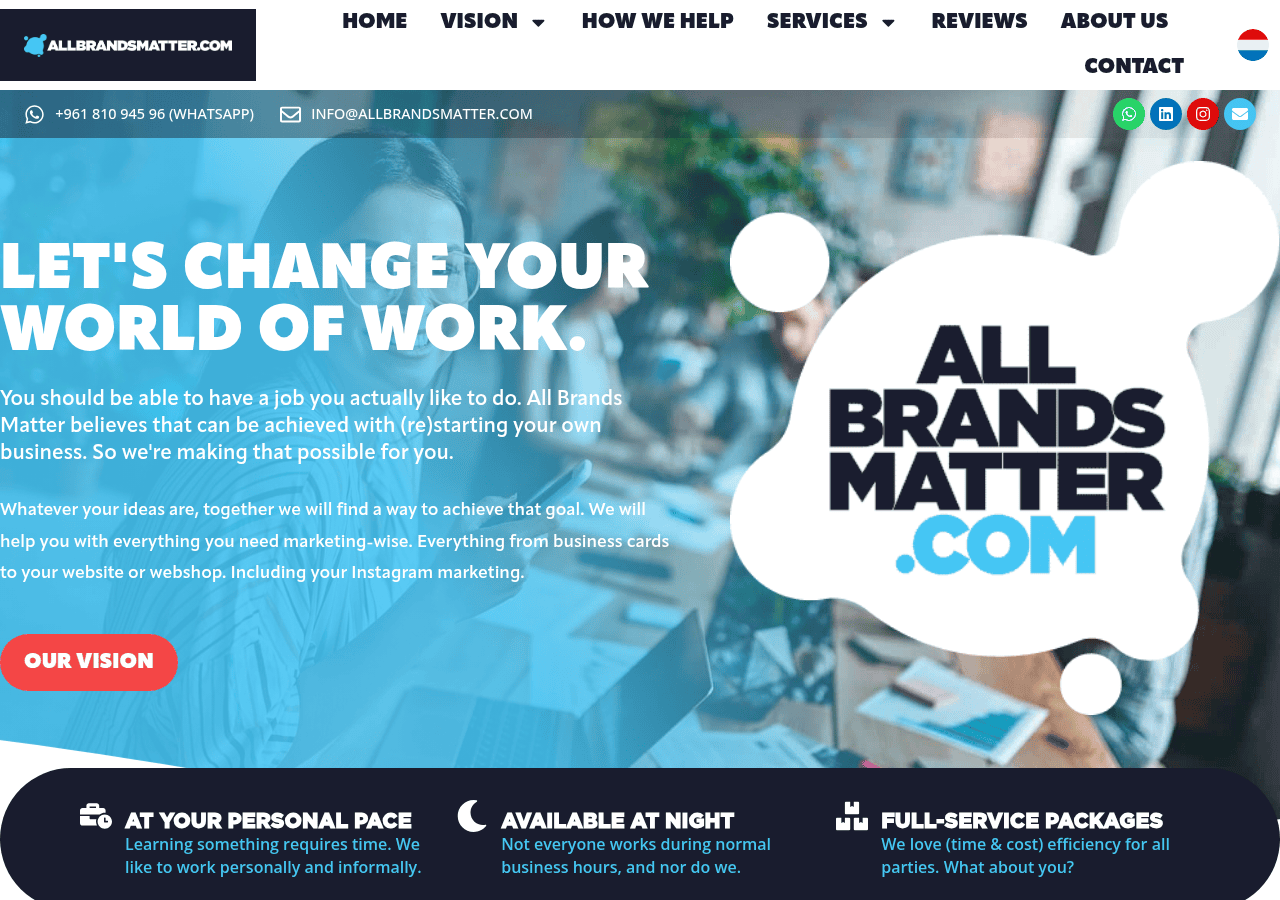 Screenshot of allbrandsmatter.com