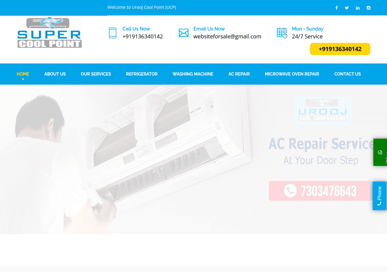 Screenshot of acrepairmumbai.co.in