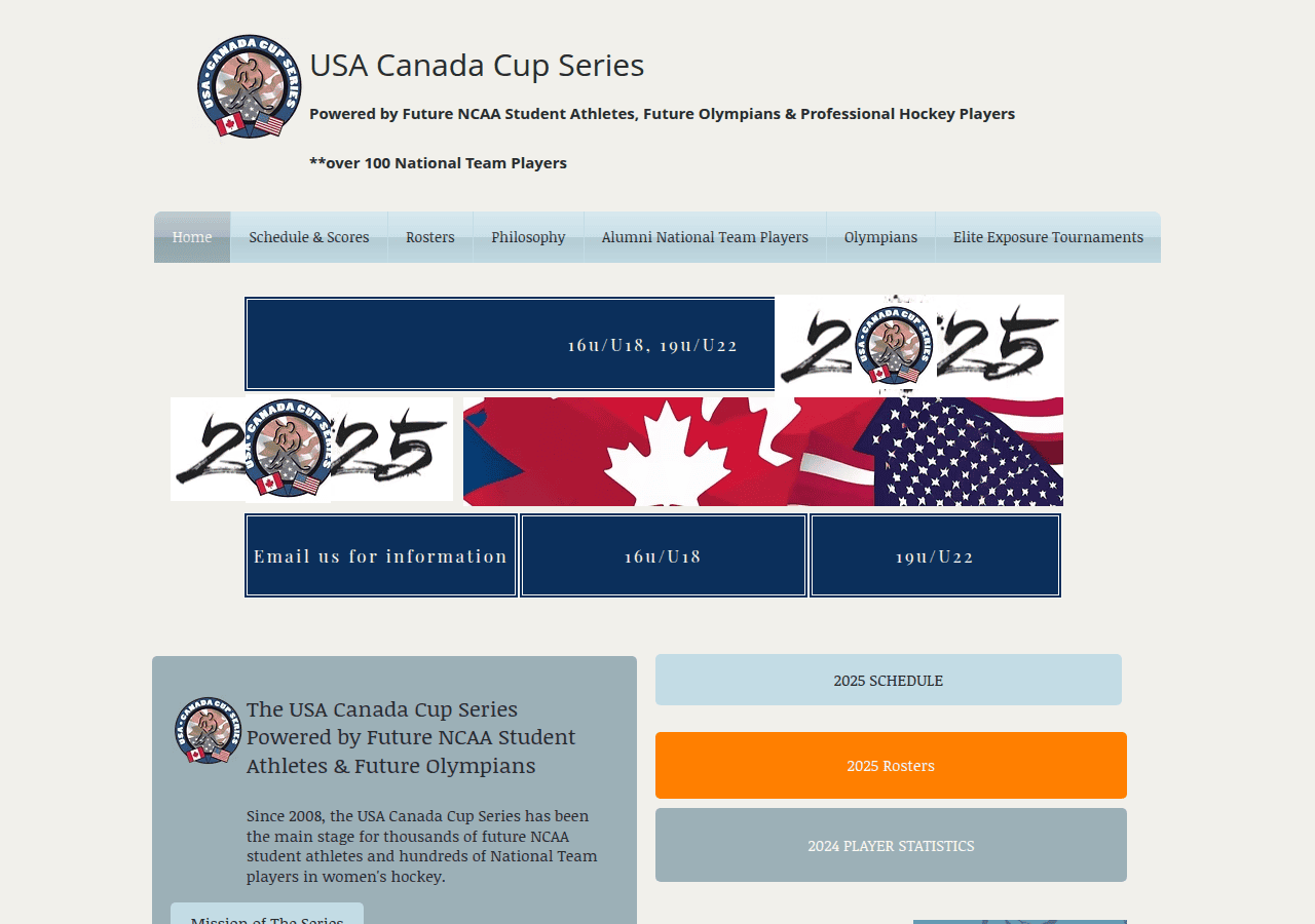 Screenshot of usacanadacup.com
