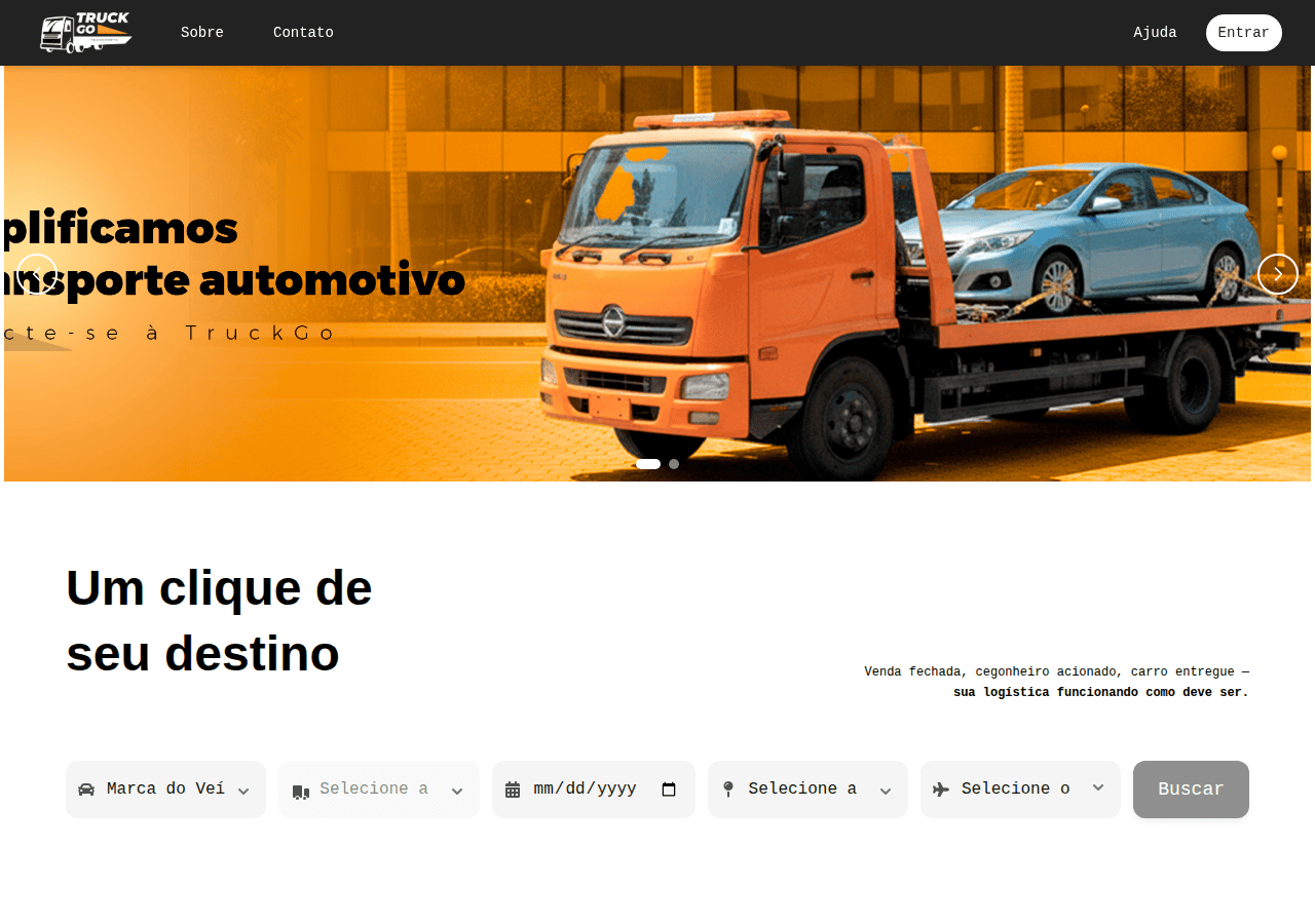 Screenshot of truckgo.com.br