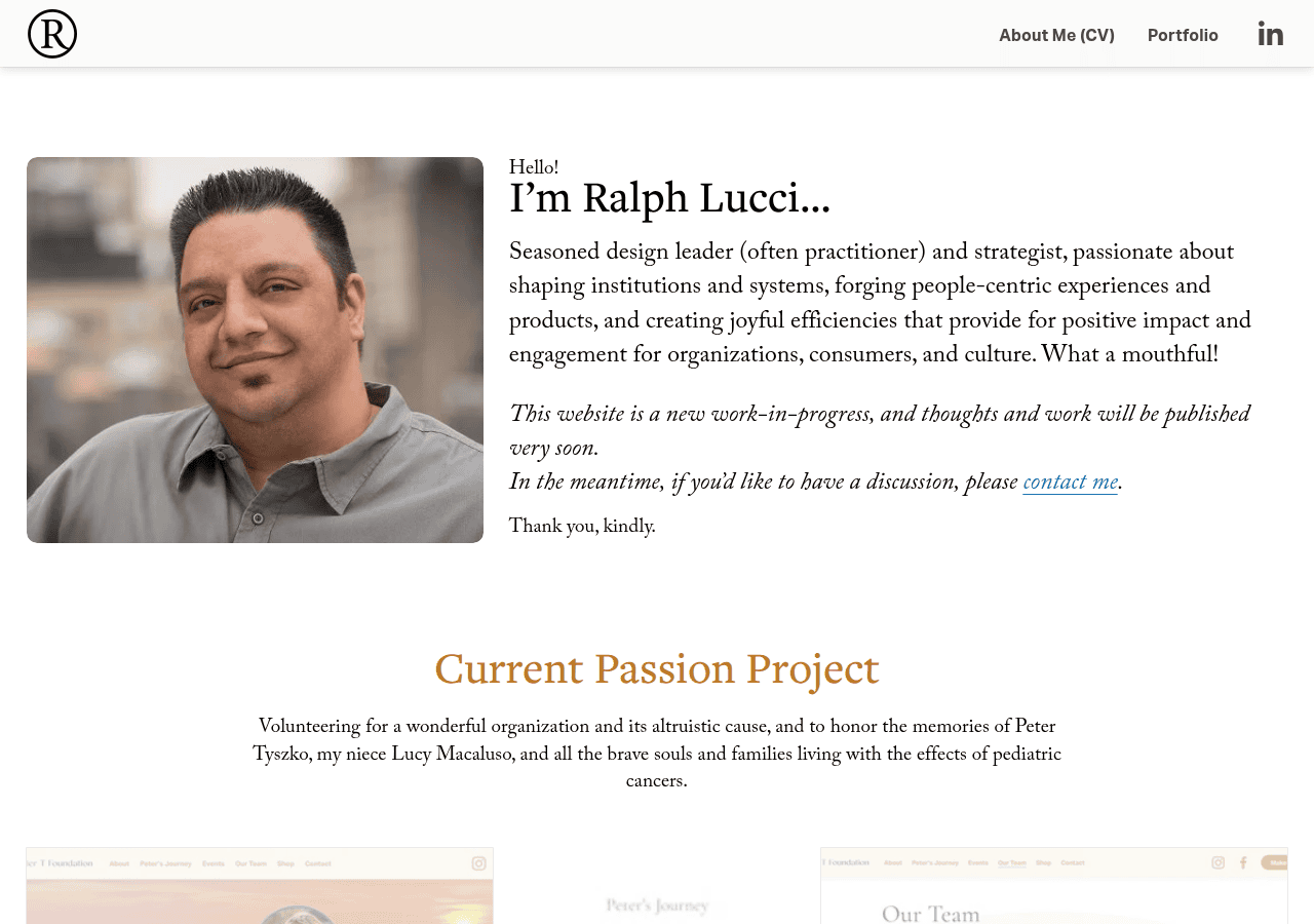 Screenshot of ralphlucci.com