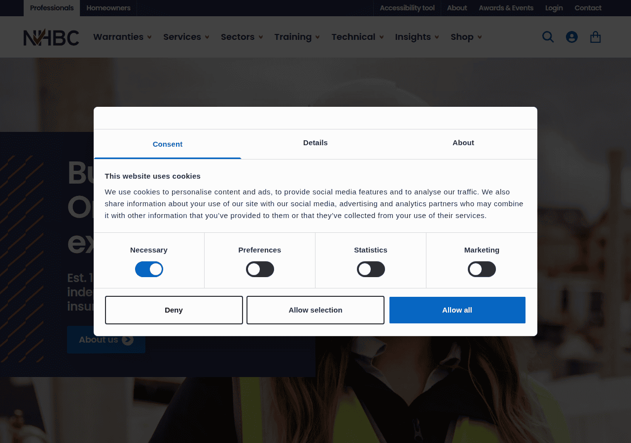 Screenshot of nhbc.co.uk