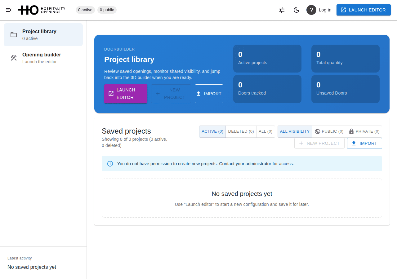 Screenshot of hospitalityopenings.space