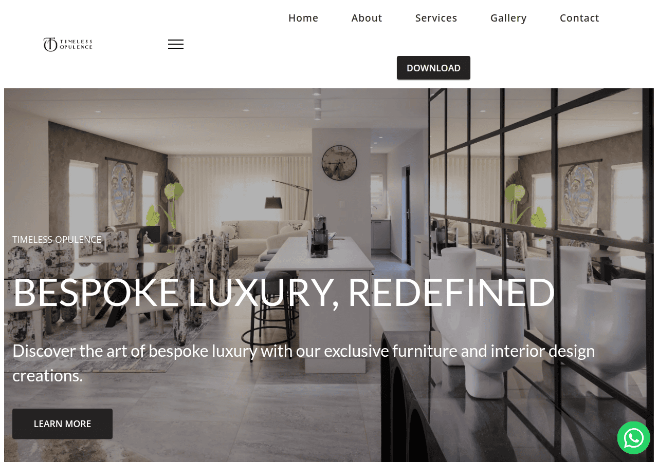 Screenshot of timelessopulence.co.za