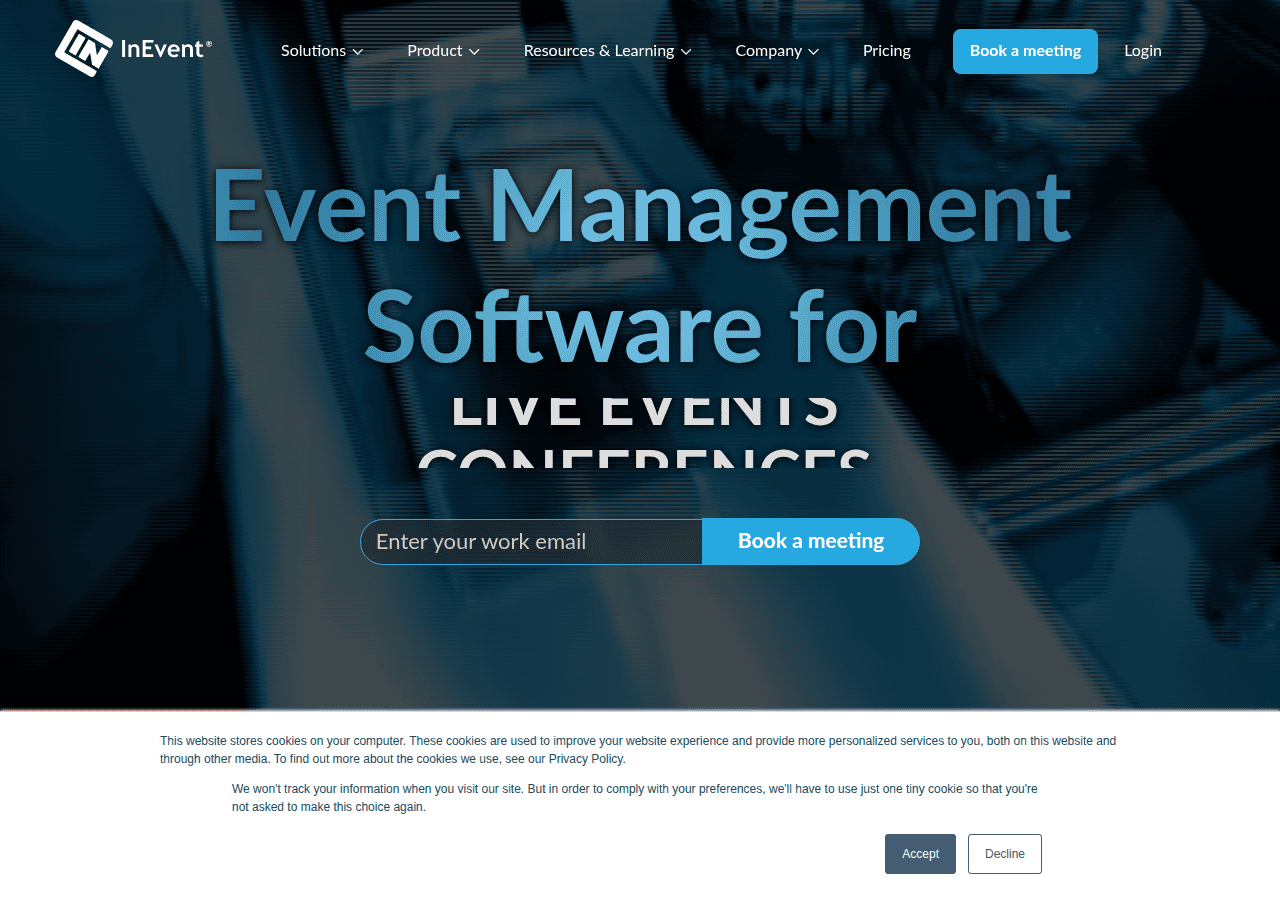 Screenshot of inevent.com