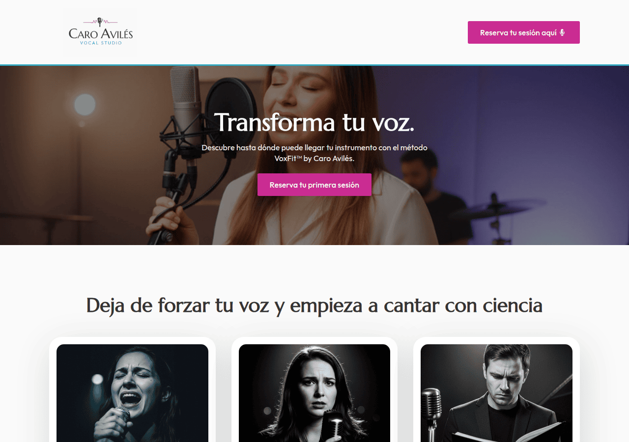 Screenshot of caroaviles.com