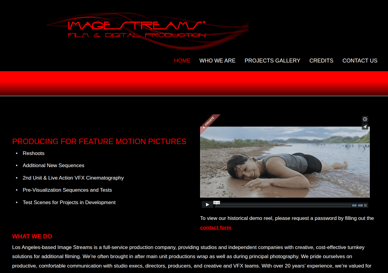 Screenshot of imagestreams.com