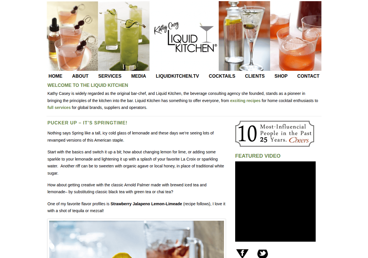 Screenshot of liquidkitchen.com