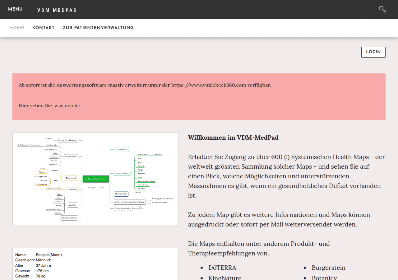 Screenshot of vdm-shm.ch