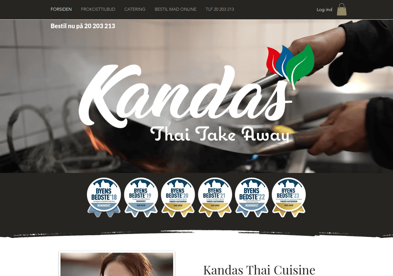 Screenshot of kandasthaitakeaway.dk