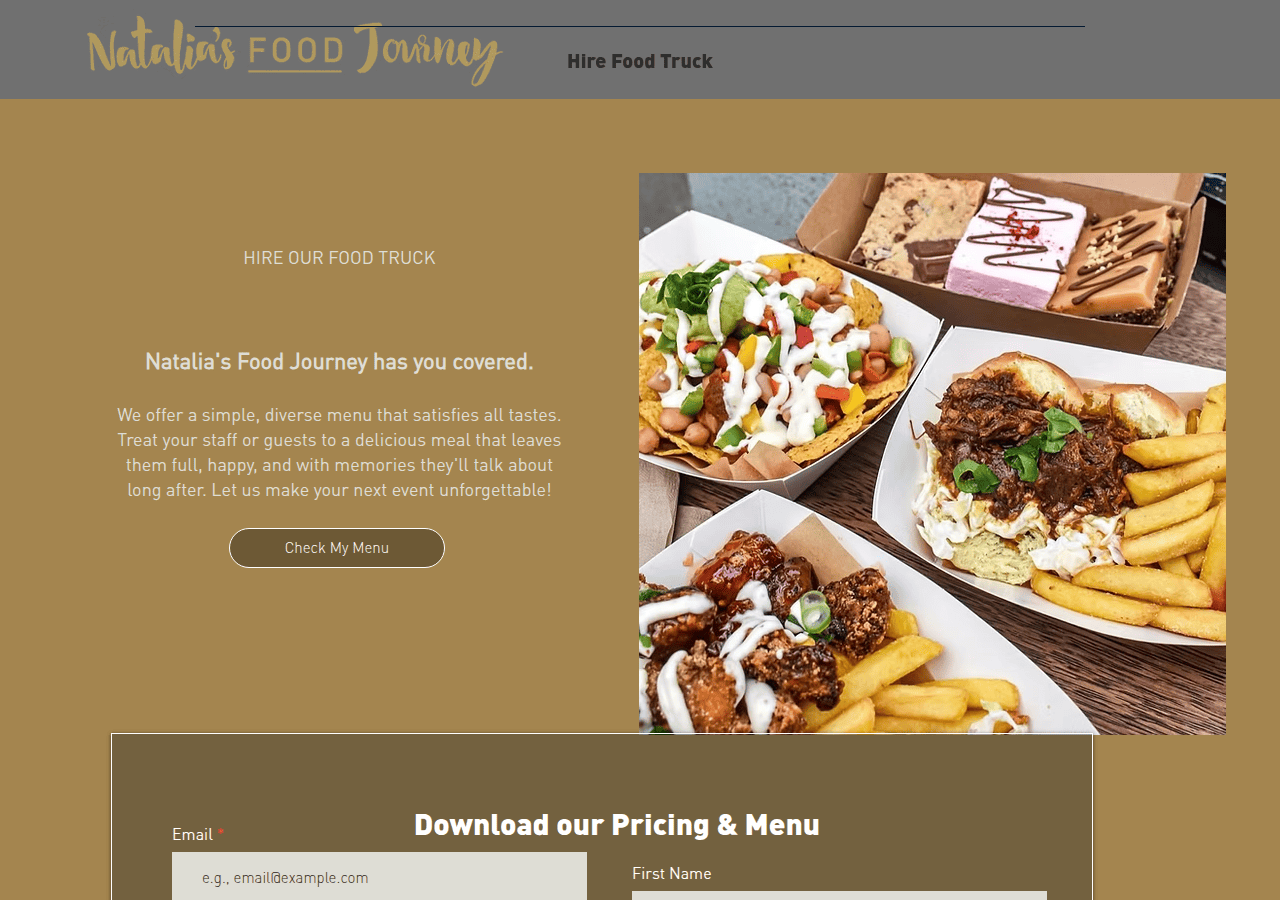 Screenshot of nataliasfoodjourney.co.nz
