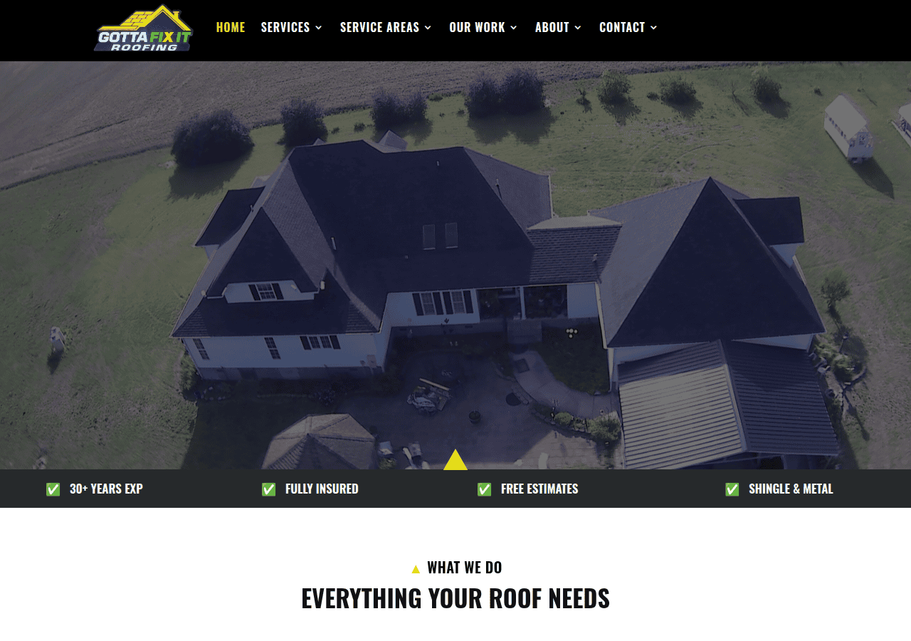 Screenshot of gottafixitroofing.com