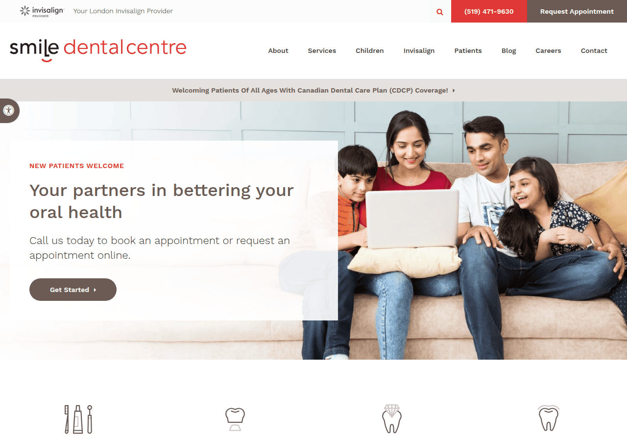 Screenshot of smartsmile.ca