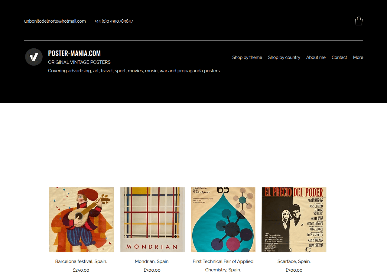 Screenshot of poster-mania.com