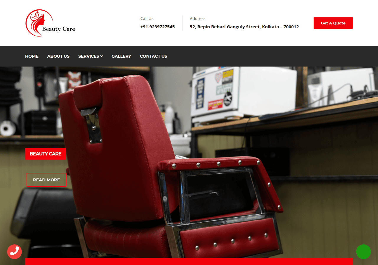 Screenshot of beautycarekolkata.in