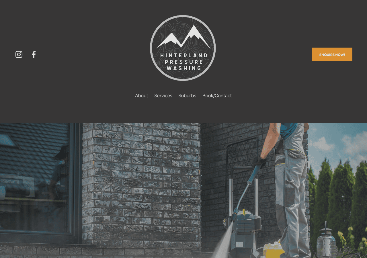 Screenshot of hinterlandpressurewashing.com.au