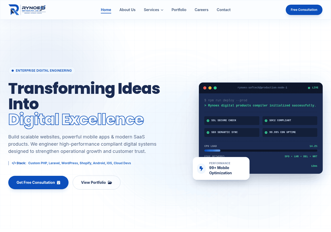 Screenshot of rynoex.com