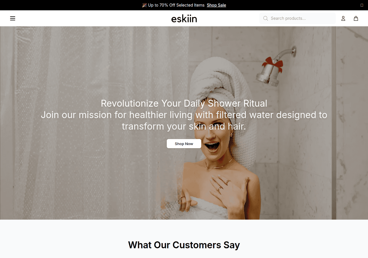 Screenshot of eskinly.shop