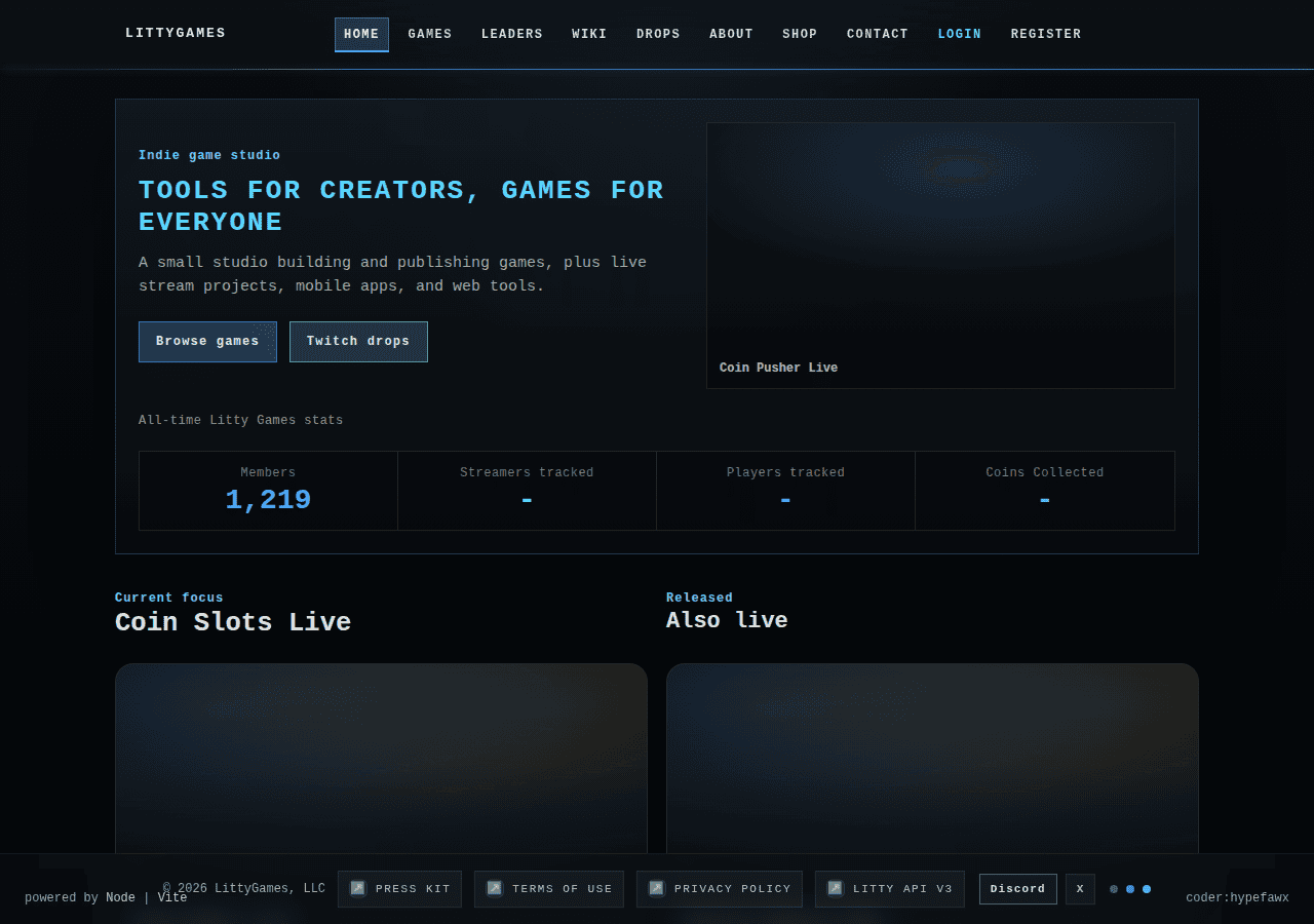 Screenshot of littygames.net
