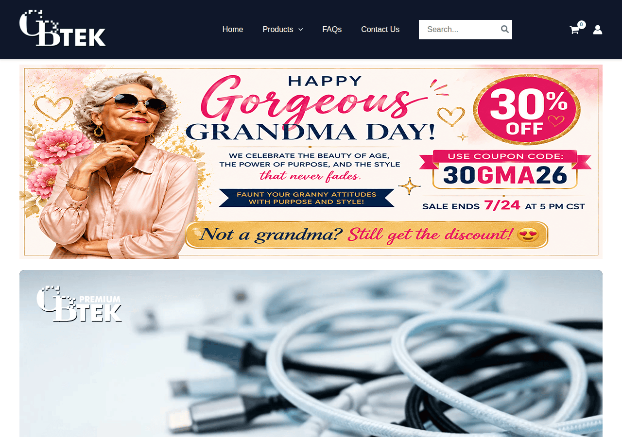 Screenshot of cbtekcellular.com