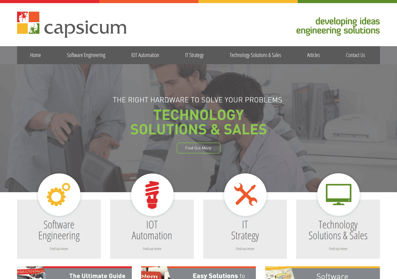 Screenshot of capsicumcorp.com