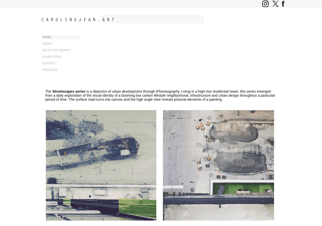 Screenshot of carolinejean.art
