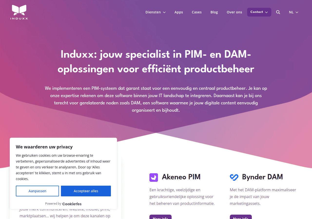 Screenshot of induxx.be