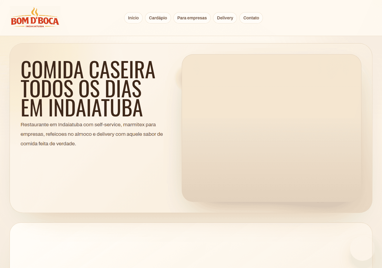 Screenshot of bomdboca.com.br