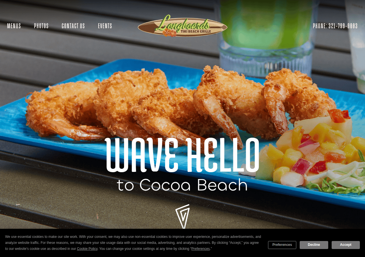 Screenshot of longboardscocoabeach.com