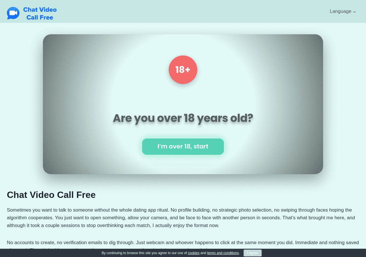 Screenshot of chatvideocallfree.org