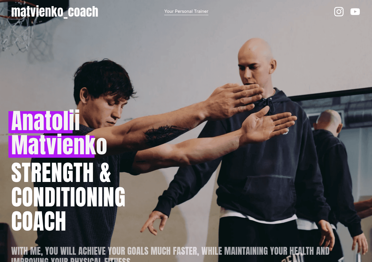 Screenshot of matvienko-coach.com