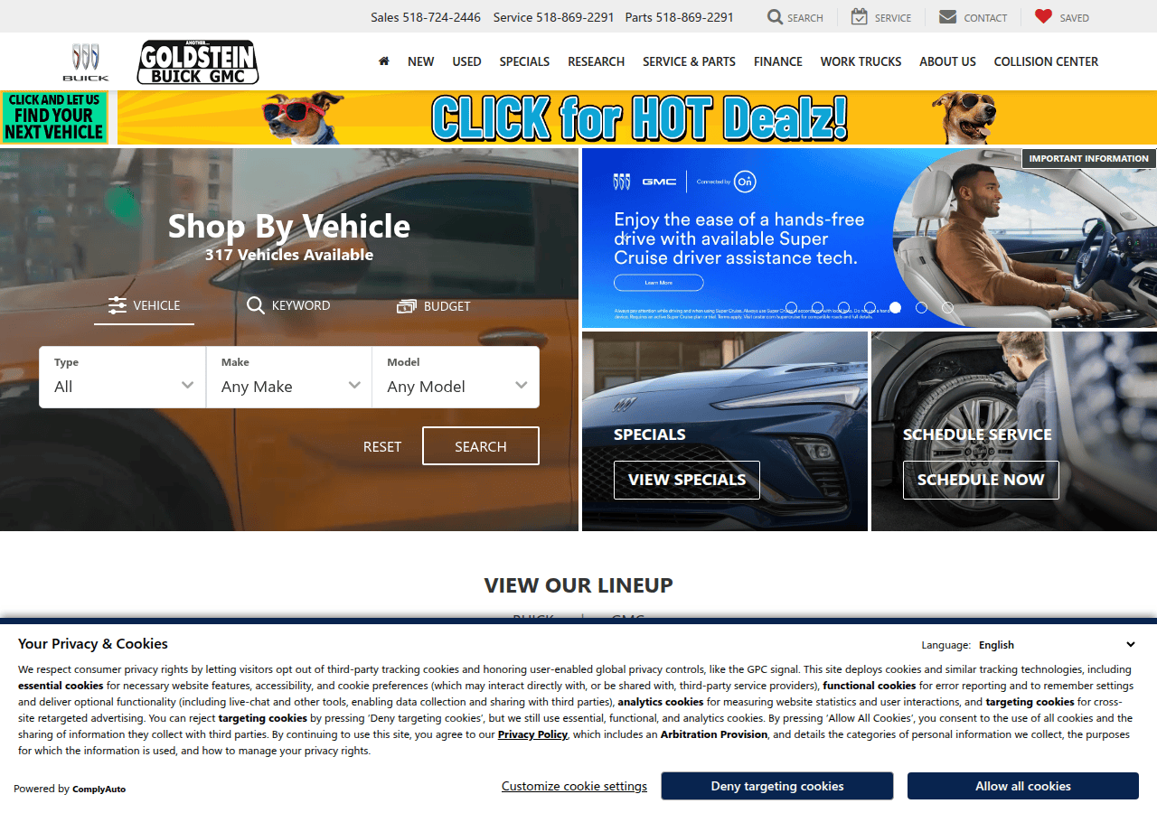 Screenshot of goldsteinbuick.com