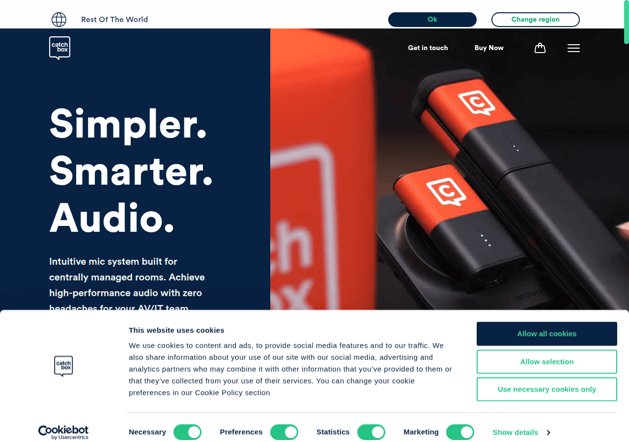 Screenshot of catchbox.com