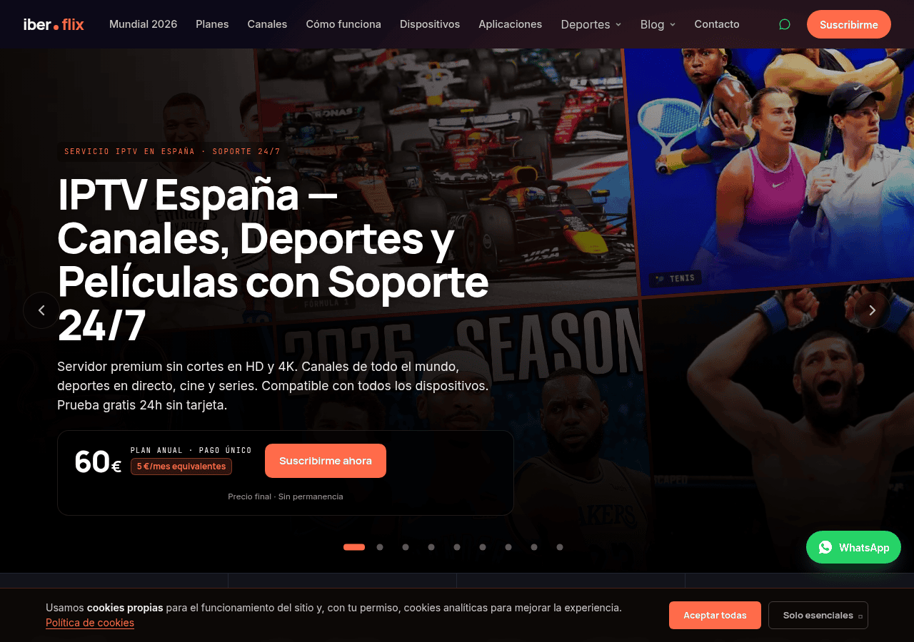 Screenshot of iberflix.com