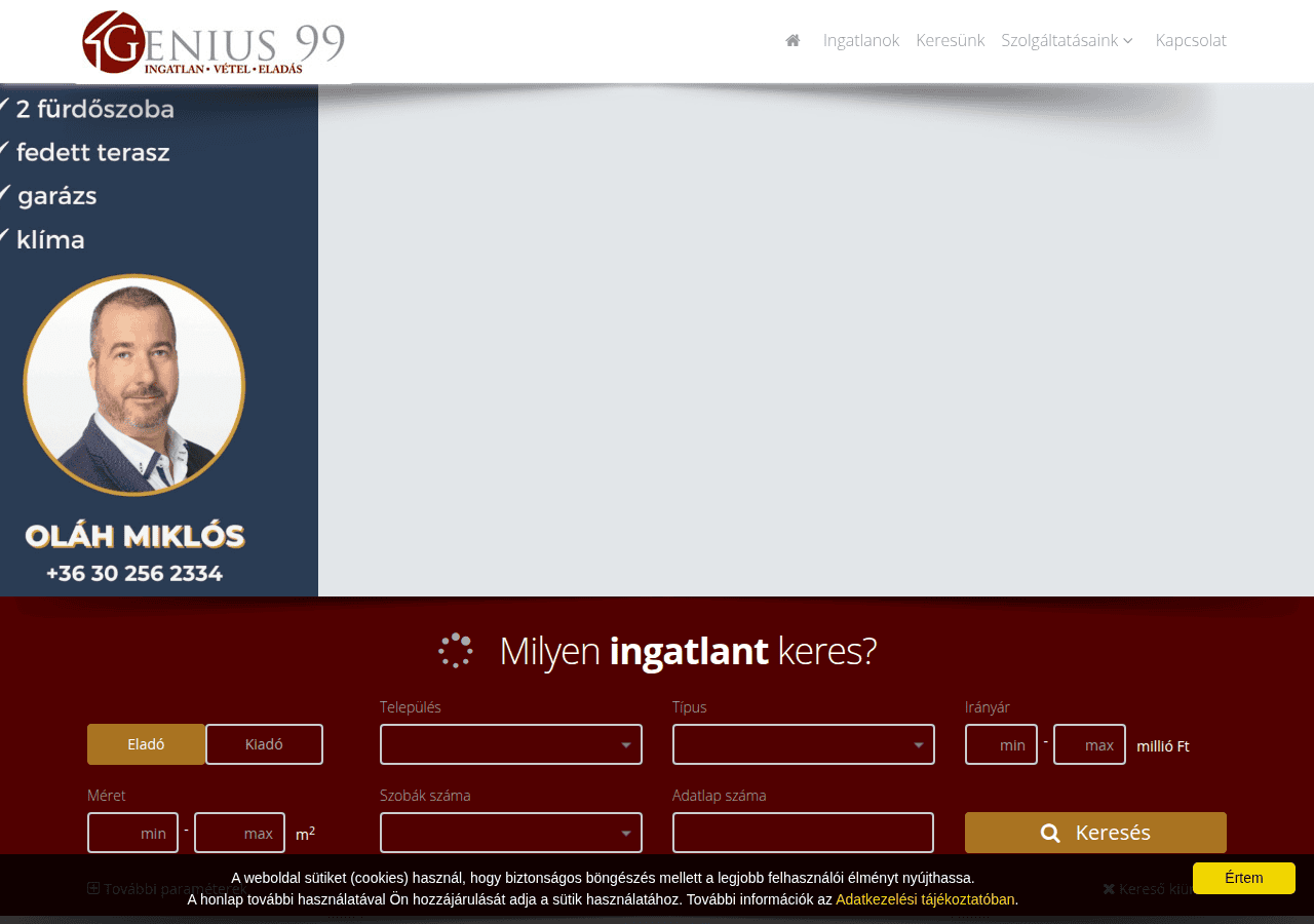 Screenshot of genius99.hu