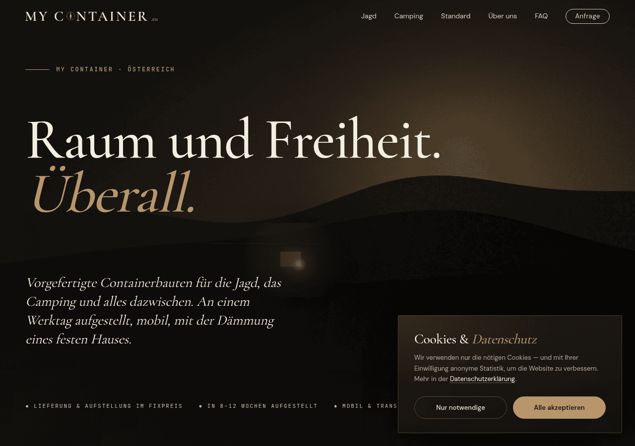Screenshot of mein-container.at