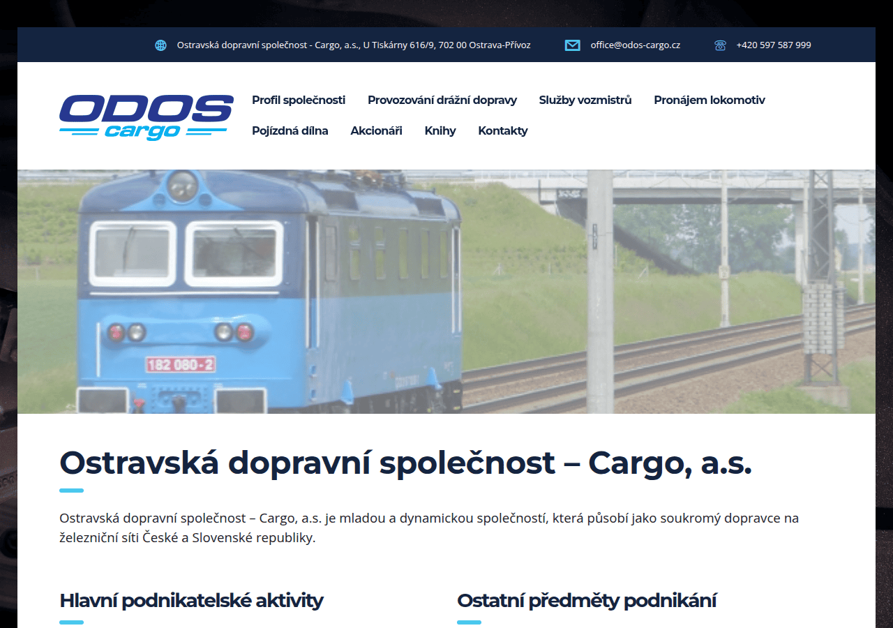Screenshot of odos-cargo.cz