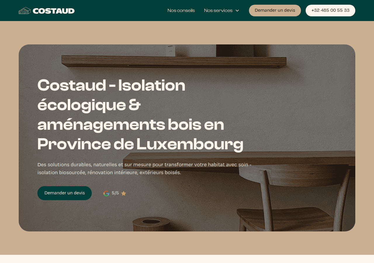 Screenshot of costaud.eu