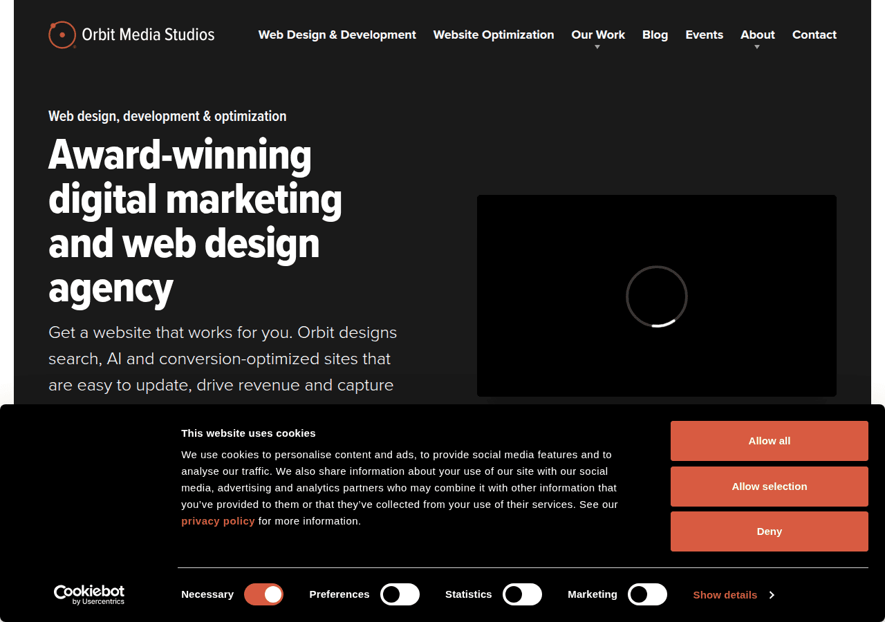 Screenshot of orbitmedia.com