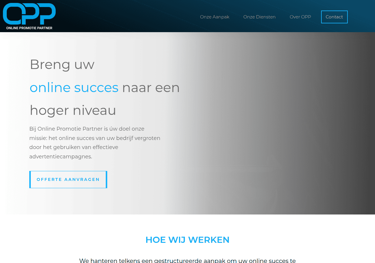 Screenshot of onlinepromotiepartner.be