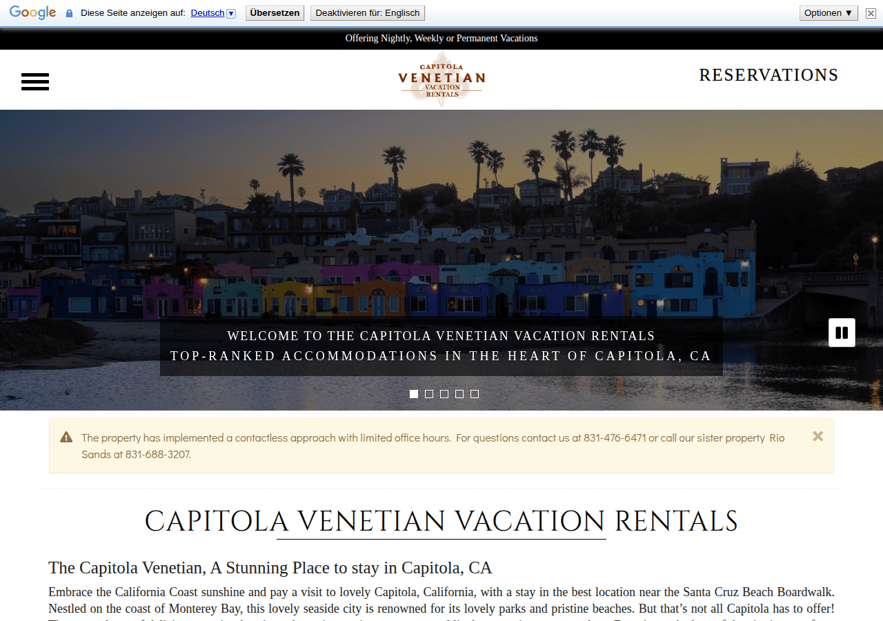 Screenshot of capitolavenetian.com