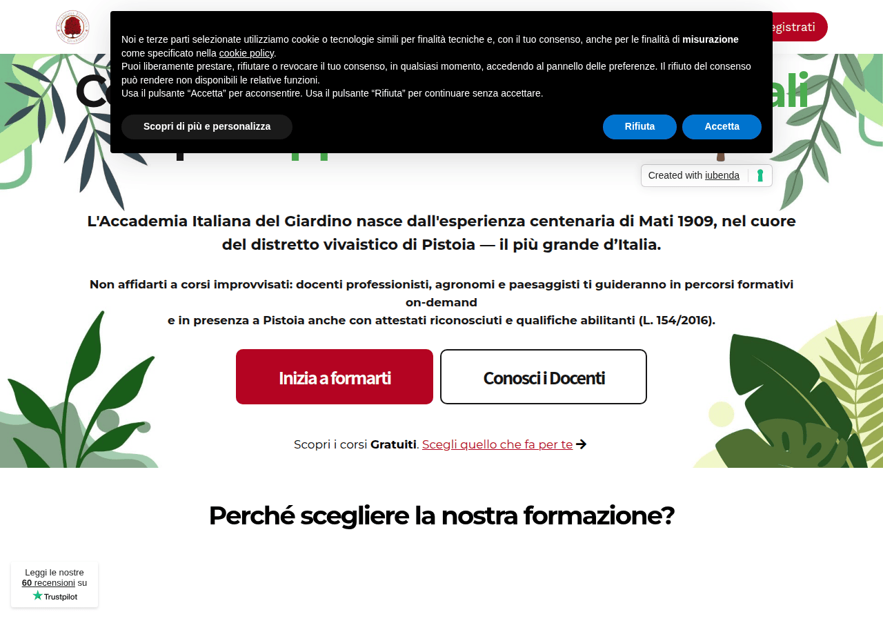 Screenshot of accademiadelgiardino.it