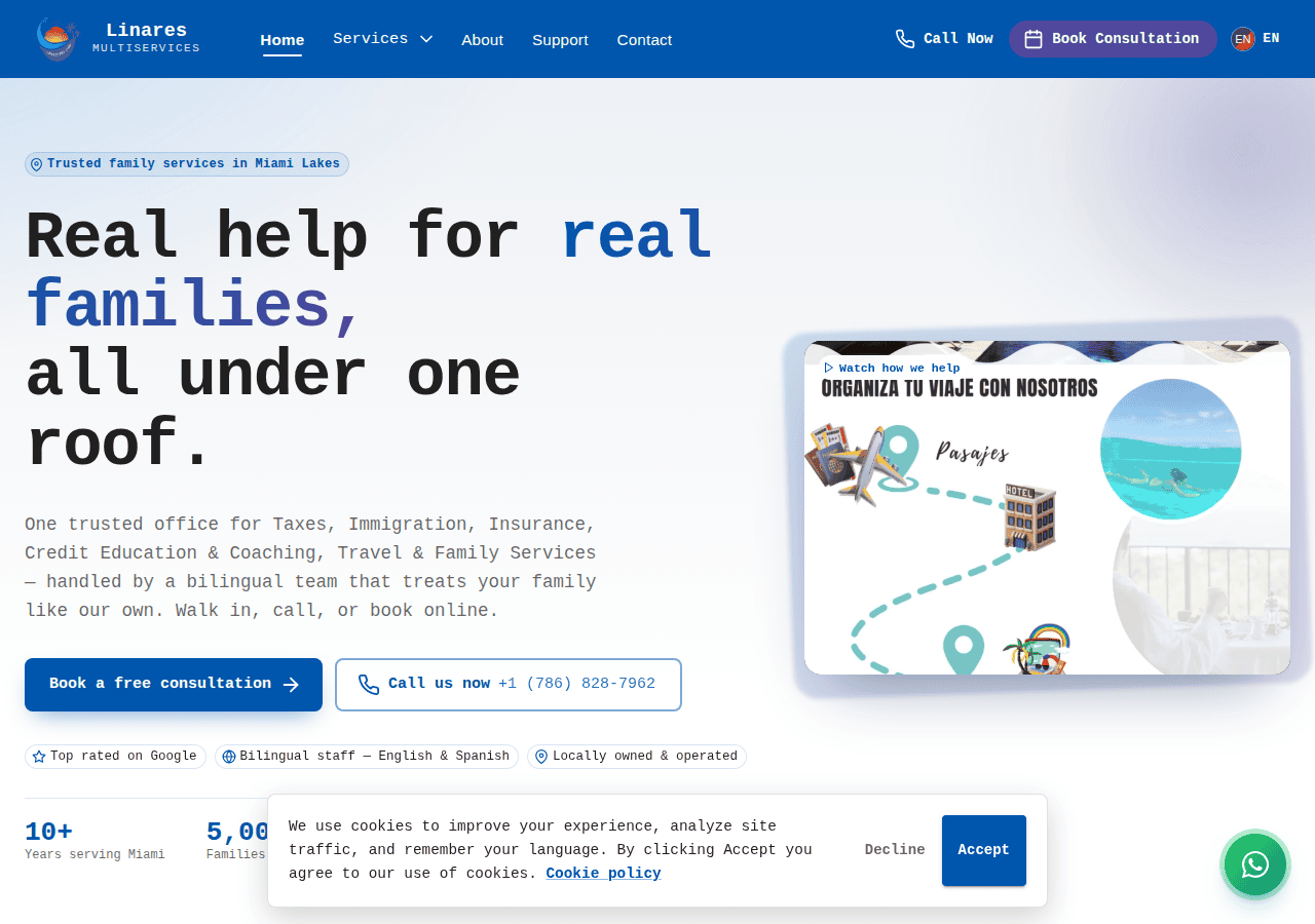 Screenshot of linaresprocorp.com