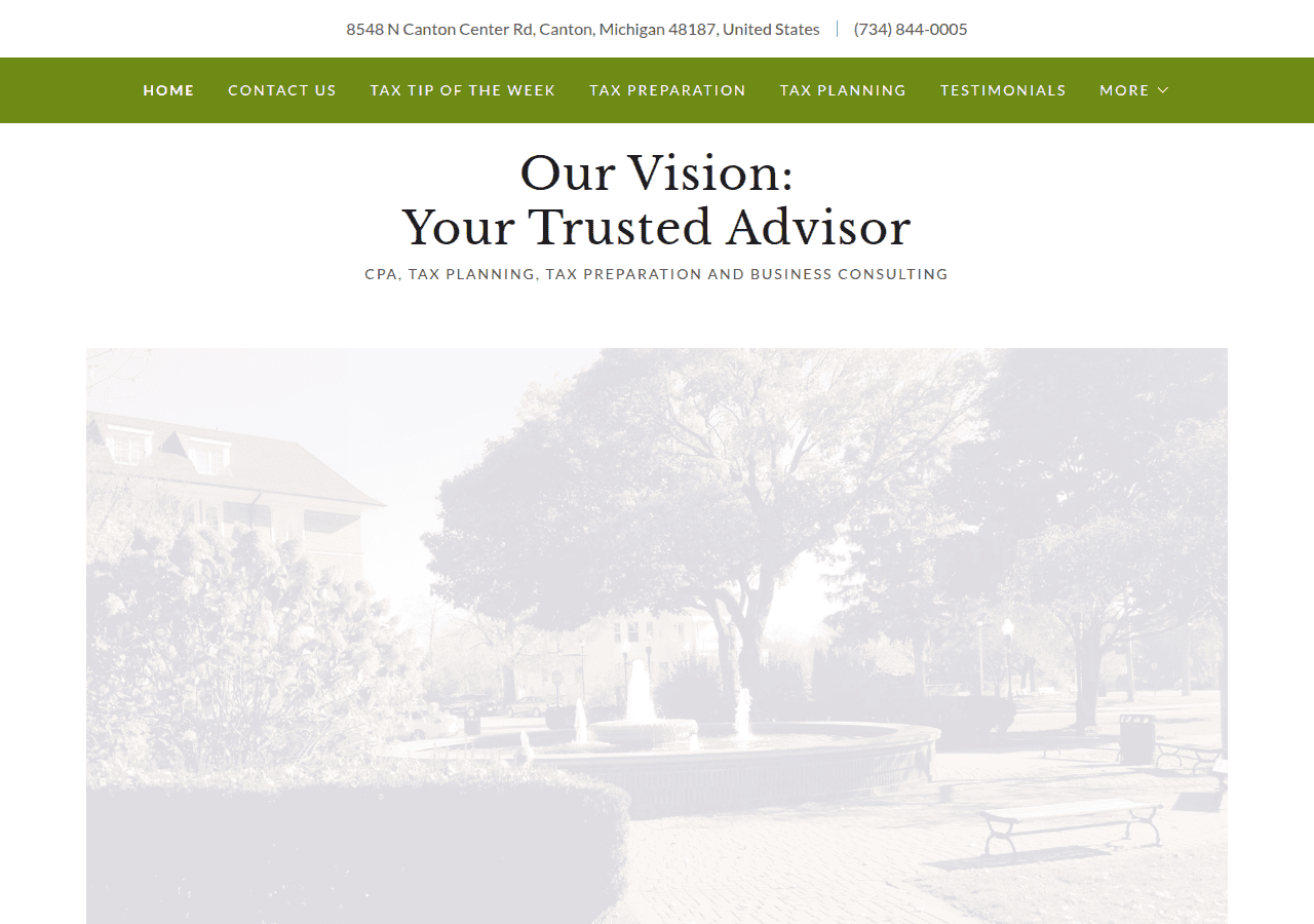 Screenshot of plymouthcantoncpa.com