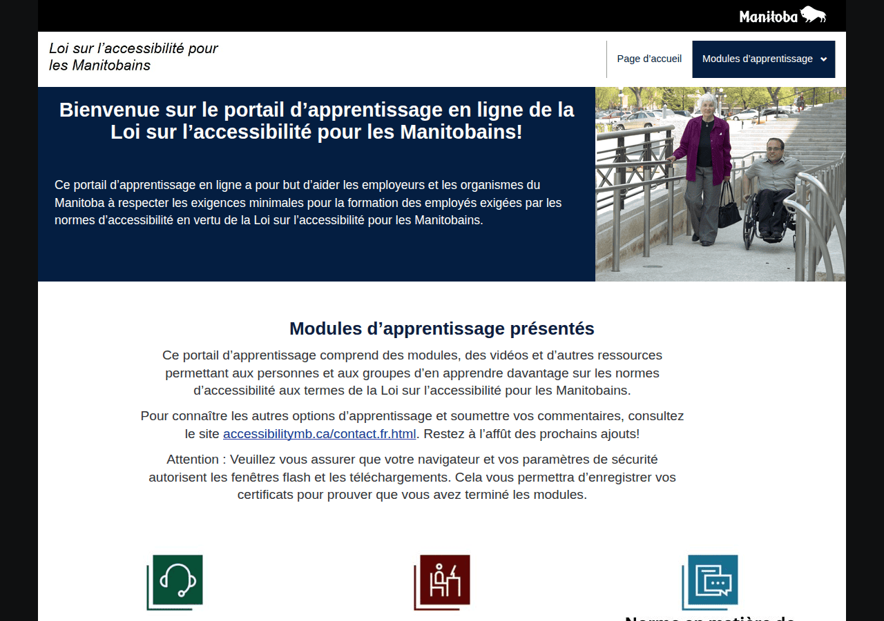 Screenshot of lamformationmb.ca