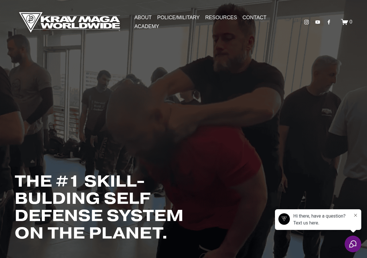 Screenshot of kravmaga.com