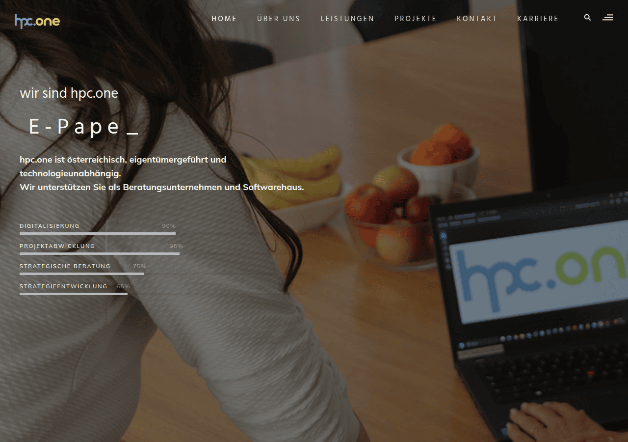 Screenshot of hpc.at